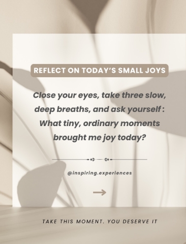 Take this moment, you deserve it.